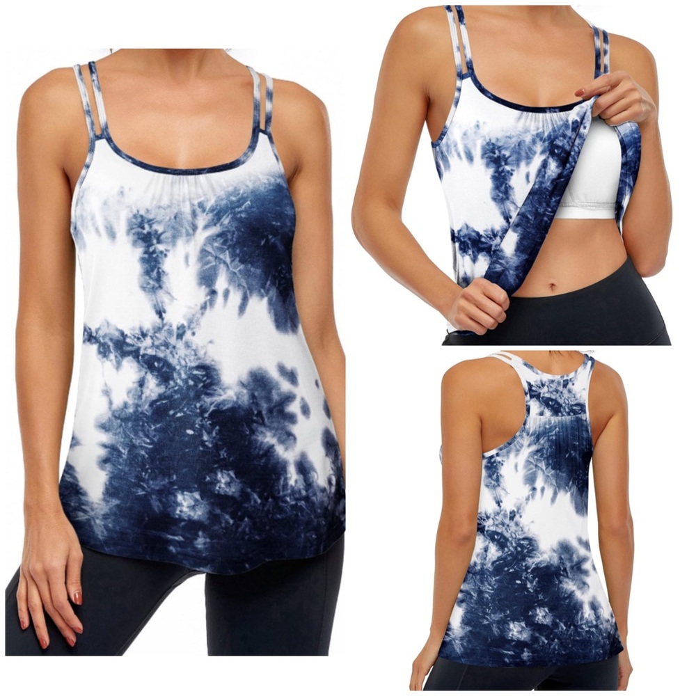 Hibelle Blue Tie-Dye Women's Sleeveless Top